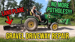 How to get rid of potholes in a gravel driveway with a Land Plane