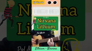 Lithium - Nirvana #nirvana #lithium #guitar #riff #tab #tutorial #rock #grunge #acoustic #cover