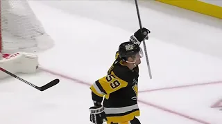 Penguins vs Flames | Guentzel fires his 1st of the season in on a 1-timer