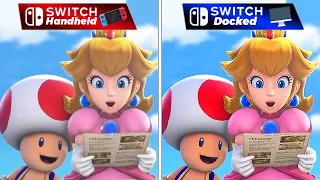 Princess Peach: Showtime! - Switch Handheld vs Docked (Graphics Comparison)