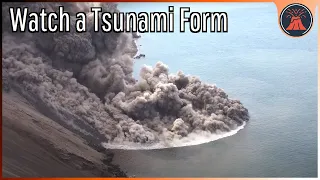 Watch a Tsunami be Generated by a Volcanic Eruption