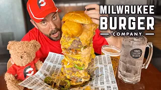 Cheesy 8-Patty BIG Milwaukee Burger Challenge Record!!