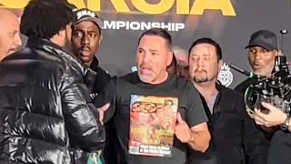 The MOMENT Bill Haney & Bernard Hopkins BRAWL during HEATED Haney vs Garcia WEIGH-IN CONFRONTATION