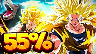 (Dokkan Battle) 55% LEVEL 1 LINKS DOKKANFEST AGL ANGEL SSJ3 GOKU COMPLETE OVERVIEW AND SHOWCASE!