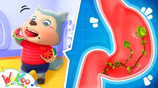 Oh No, Wolfoo Swallowed A Watermelon Seed!🍉🍉Learn Kids Healthy Habits Song 🤐