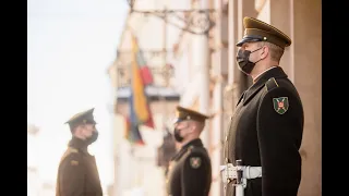 Iškilminga trijų Baltijos valstybių vėliavų pakėlimo ceremonija ir LR prezidento G. Nausėdos kalba