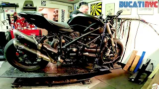 THE MOST BEAUTIFUL MOTO - Ducati Streetfighter 848 Oil Change @ DIRTY BILLY Brooklyn NY v1801