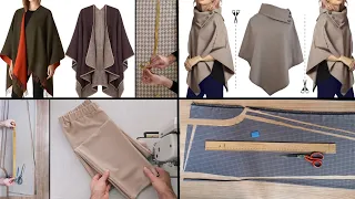 Very easy Cutting and sewing a cape & pants | Step by step sewing tutorial for beginners