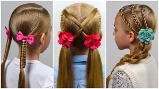 3 QUICK and EASY everyday hairstyles | Cute Long Hair Hairstyles by LittleGirlHair