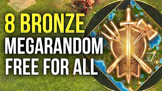 Bronze & Silver 8 Player FFA on MegaRandom in AOE4