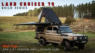 The tent, the awning and the shower - Alu-Cab | Land Cruiser 79 | Build series | EP1
