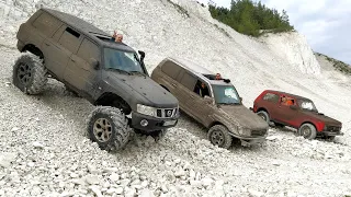 CRAZY NISSAN Patrol vs TOYOTA Land Cruiser 100 vs NIVA [MUD OFF Road]