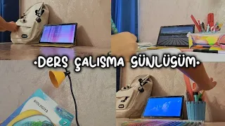 Dərs Çalışma Günlüğüm💗|kpop music,grwm for school|