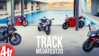 2020 Superbike Shootout | TRACK TEST | RSV4 v S 1000 RR v Panigale V4S v Fireblade SP v R1M