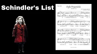 Red Coat Girl Song | Schindler's List | OYFN Pripetshik | Piano Tutorial & Sheet Music
