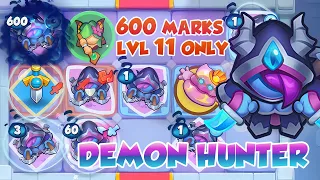 OMG 600 Marks by a Level 11 DEMON HUNTER Completely Destroyed Floor 13 | COOP Rush Royale