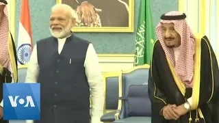 Indian PM Modi Meets Saudi King, Crown Prince