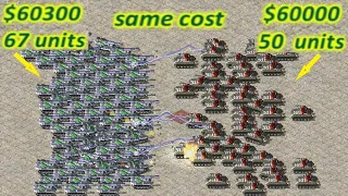 Tank Destroyer vs Tesla Tank - Same Cost Battle: Red Alert 2