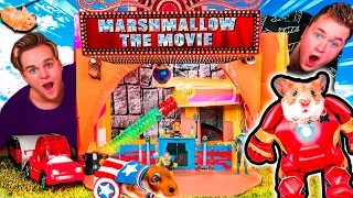 MARSHMALLOW'S BOX FORT THE MOVIE! PRISON ESCAPE, AVENGERS BASE AND MORE!