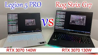 Legion 5 Pro VS Rog Strix RTX 3070 140W Best for Mining crypto performance and hashrate