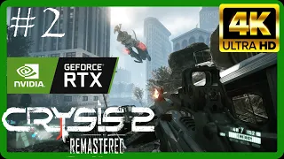 FIRST ALIEN ENCOUNTER!!! CRYSIS 2 REMASTERED Gameplay Walkthrough Part 2 [4K 60FPS ] - No Commentary