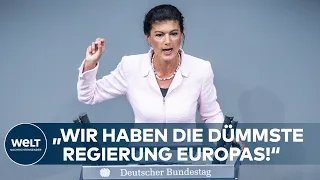 „Wie bescheuert ist das denn? Wir haben die dümmste Regierung Europas!“ WAGENKNECHT teilt aus