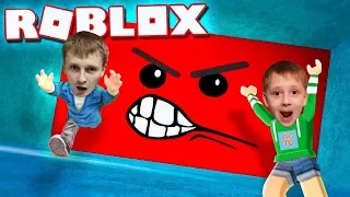 ОПАСНЫЙ злой КВАДРАТ в ROBLOX или УБЕГАЕМ от СТЕНЫ выживание игровой летсплей