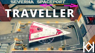 Animated Spaceport Diorama with Traveller RPG Spaceship