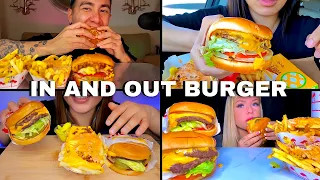 MUKBANGERS consuming IN AND OUT'S BURGER