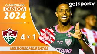 FLUMINENSE 4 X 1 BANGU | MELHORES MOMENTOS | 5ª RODADA DO CAMPEONATO CARIOCA 2024 | ge.globo