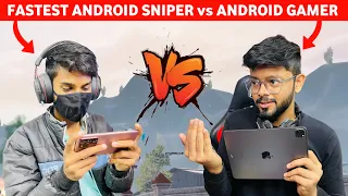 FASTEST ANDROID SNIPER vs ANDROID GAMER | Watch till End - TDM Battle - BGMI