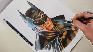 Comic Batman Drawing | Colour Pencil Drawing | #shorts