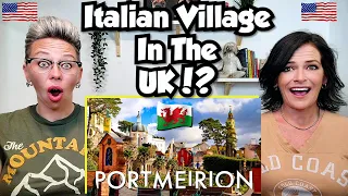 American Couple Reacts: UK: PORTMEIRION, WALES! Italian Village in Wales? FIRST TIME REACTION!!