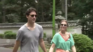 Justin and Sophie take a hike in Japan