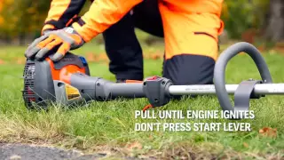 How to start a petrol grass trimmer