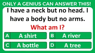 ONLY A GENIUS CAN ANSWER THESE 10 TRICKY RIDDLES  | Riddles Quiz