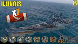 Battleship Illinois 7 Kills & 150k Damage | World of Warships Gameplay