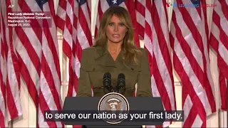 First Lady Melania Trump RNC Speech: August 25, 2020