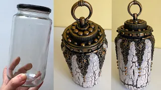 DIY 👌 🌸 Great idea of reusing a glass jar | Kitchen decor