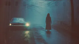 You are driving on a rainy night listening to true ghost stories