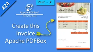 Apache PDFBox Invoice Tutorial, Pdfbox Invoice Example, Apache Pdfbox Invoice Example Part - 2