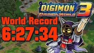 Digimon World 3 Any% Speedrun World Record 6:27:34
