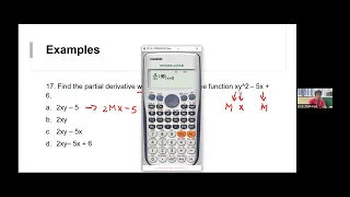 Calculator Techniques for Differential Calculus (Partial Derivatives)