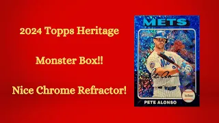 2024 Topps Heritage Monster Box! Nice Chrome Refractor Pull!