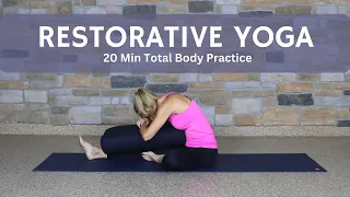 Restorative Yoga for Total Body | 20 Min | Relax and Restore | Yoga 4:13 with Tauni
