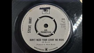 Steve Hart – Don’t Need Your Lovin’ No More   ___ Northern Soul/Popcorn