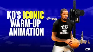 KD'S ICONIC Warm-Up Routine Got An Animated Version 💯 | Highlights #Shorts