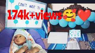 New born baby welcome home decoration Ideas🥰|Welcome baby boy to home| Welcome baby decoration idea