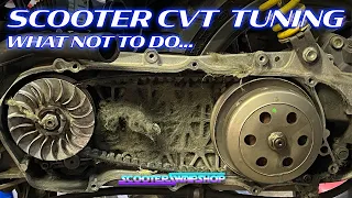 Scooter CVT Transmission Tuning, What not to do...