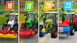 Fs16 Vs Fs18 Vs Fs20 Vs Fs23 Graphics Comparison Gameplay | Timelapse